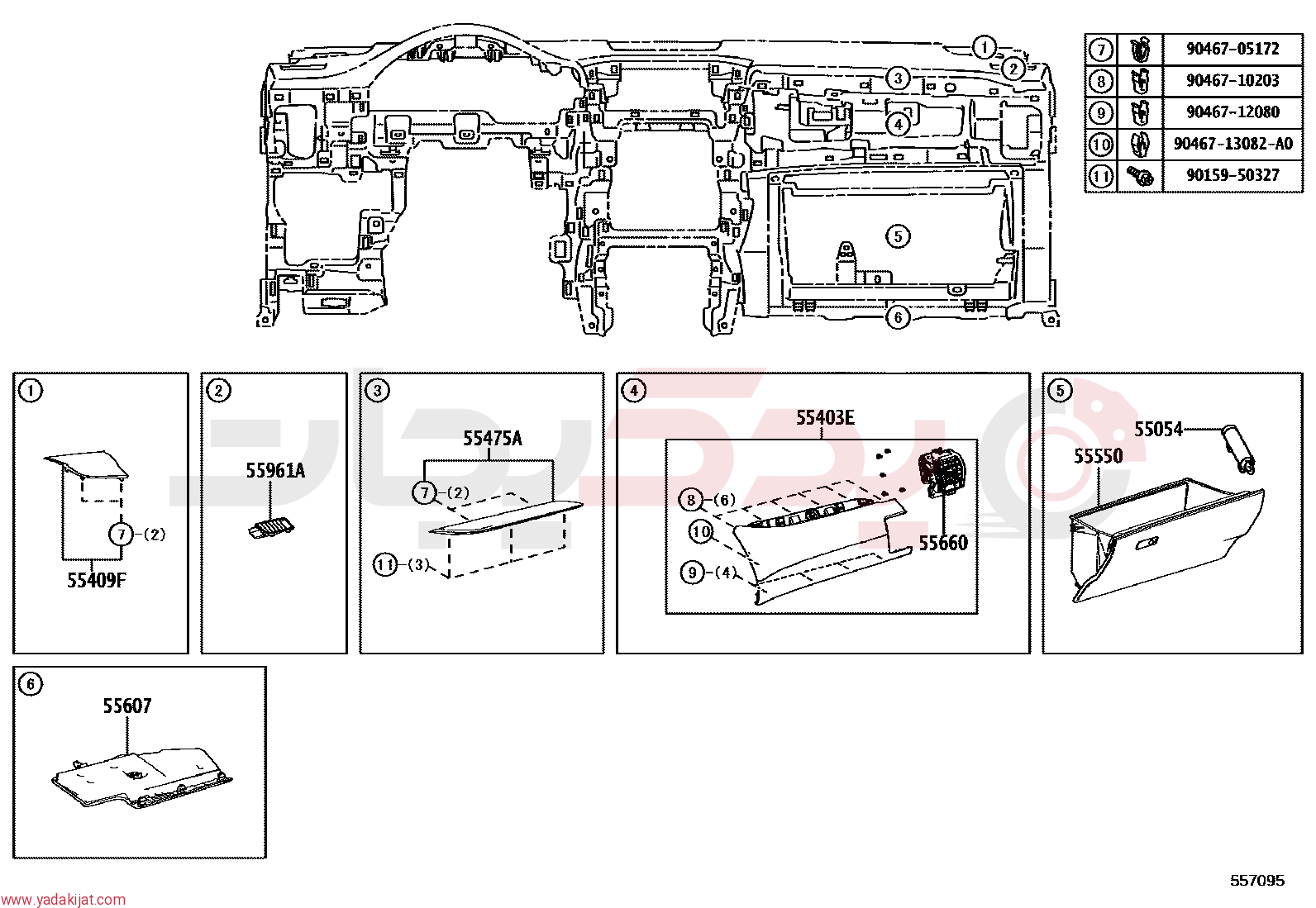 REGISTER ASSY, INSTRUMENT PANEL, NO.2 | 5566078010